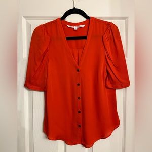 Veronica Beard Red Silk Blouse